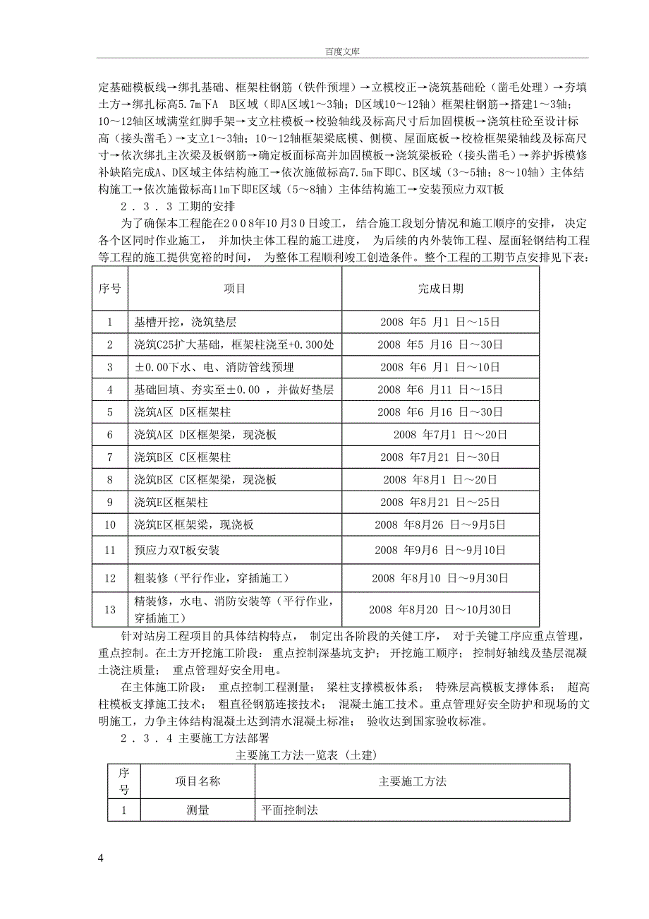 XX火车站站房施工组织设计_第4页