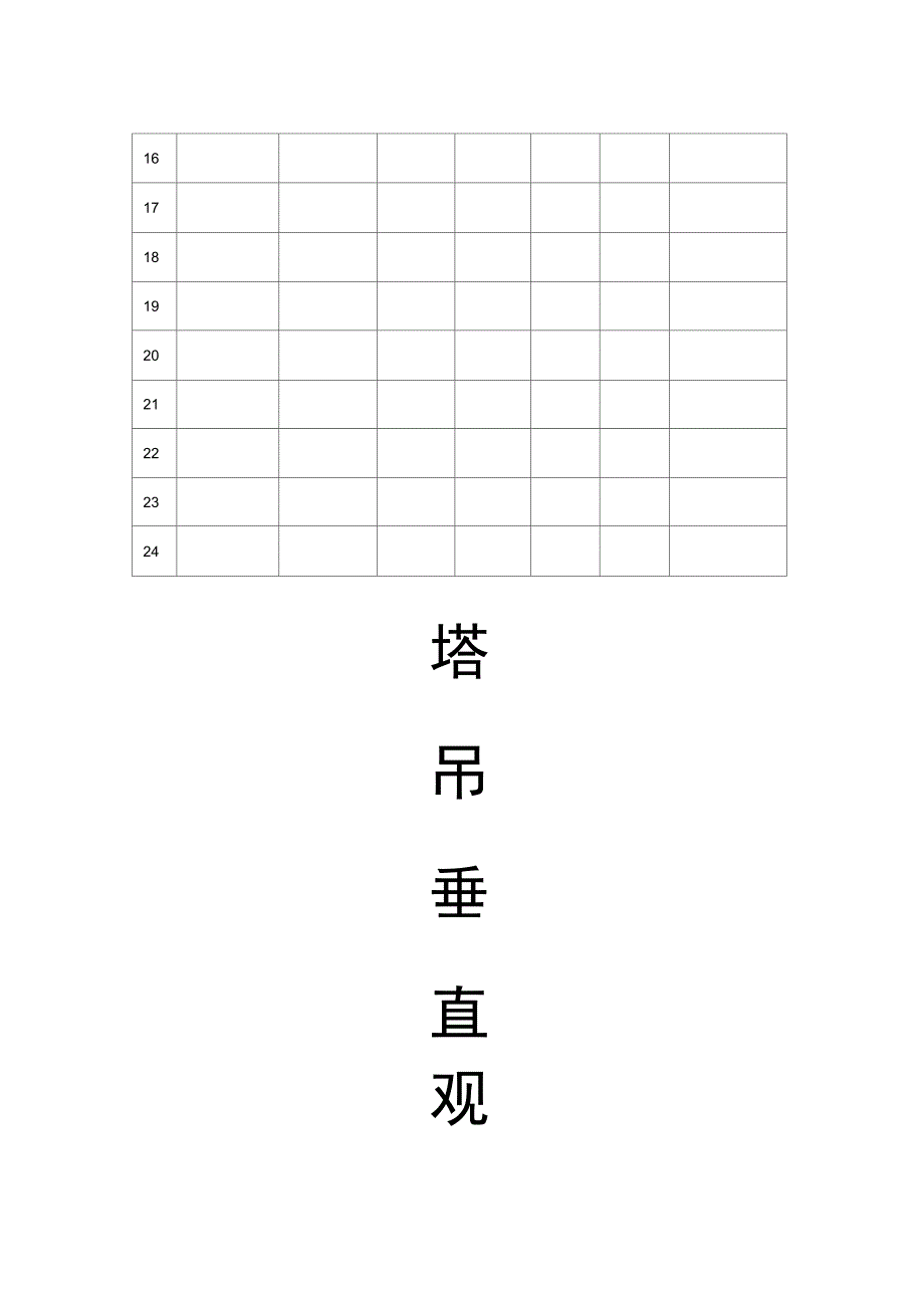 塔吊垂直度观测记录表91325_第2页