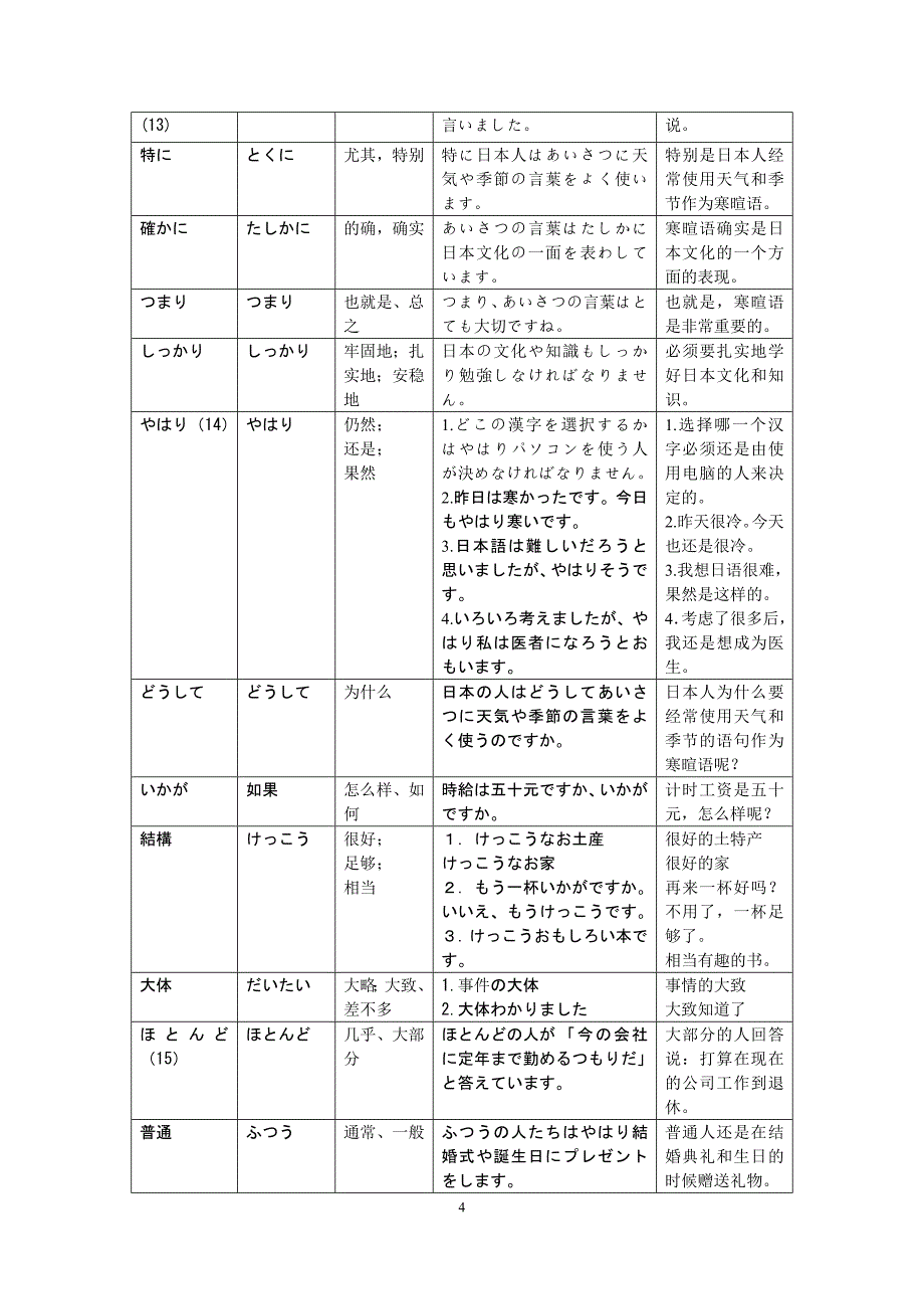 新编日语第一册接续词副词归纳.doc_第4页