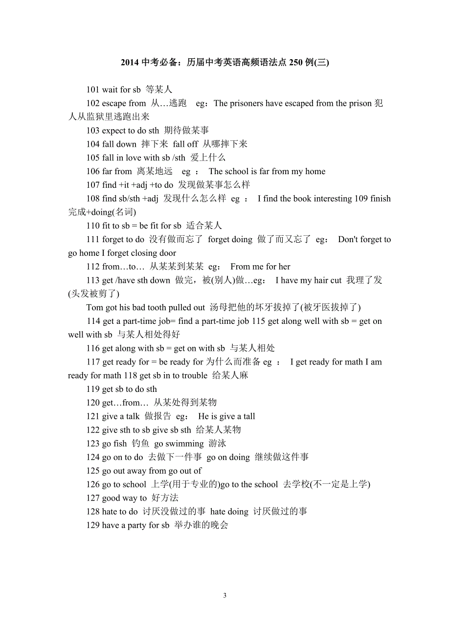 2014英语中考备考必考点_200条_第3页