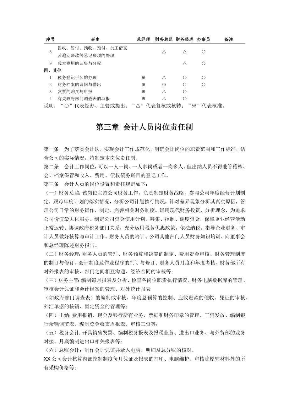 XX公司会计核算内部控制制度.docx_第5页