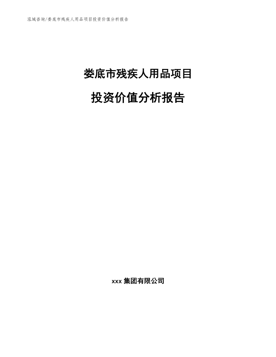 娄底市残疾人用品项目投资价值分析报告_第1页