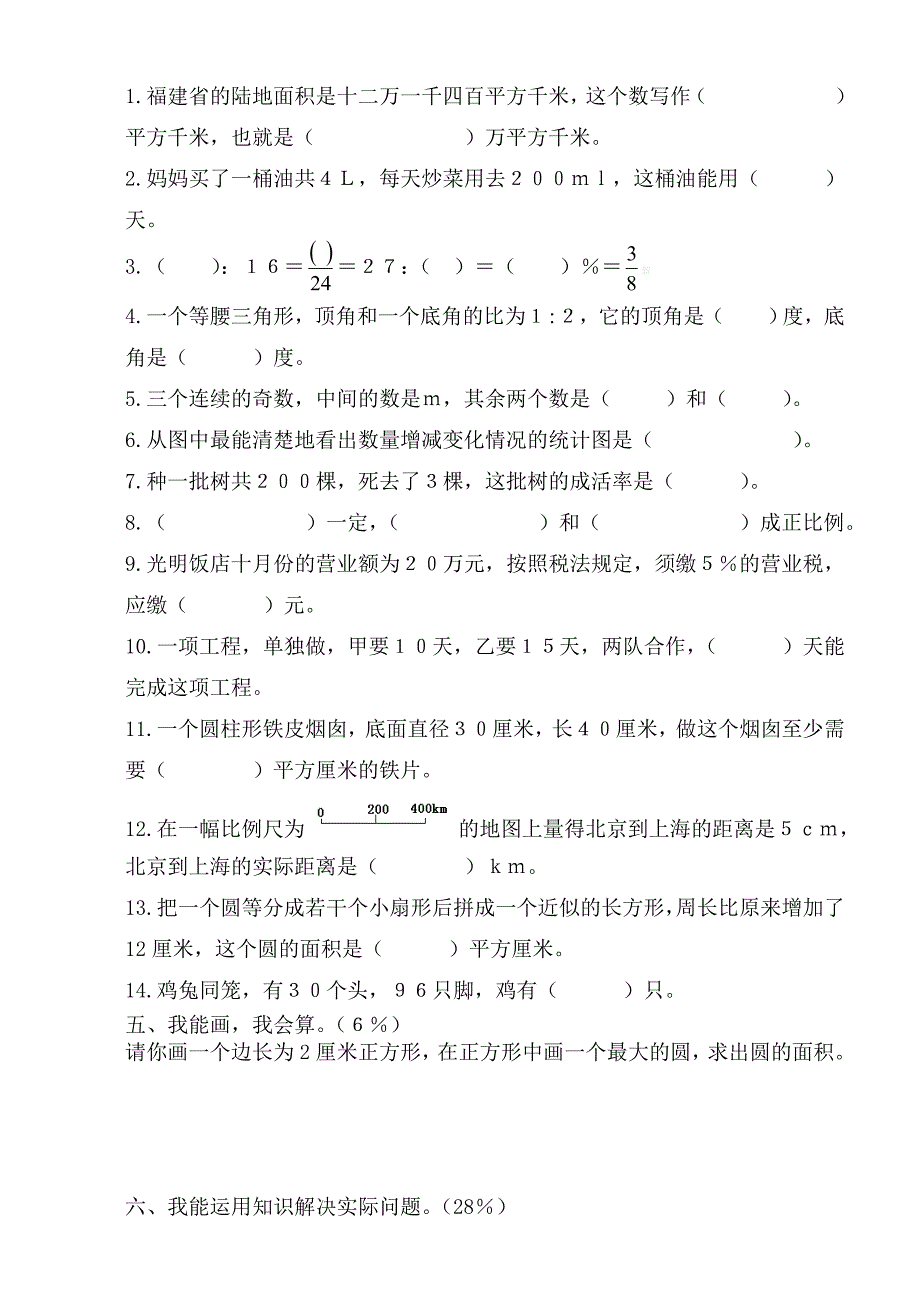 毕业班数学综合测试卷(2)_第2页