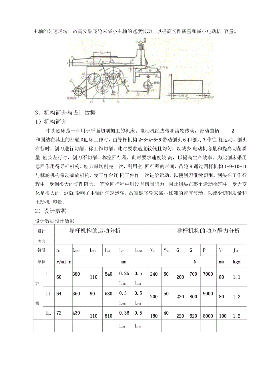 牛头刨床机械原理课程设计2点和4点_第3页