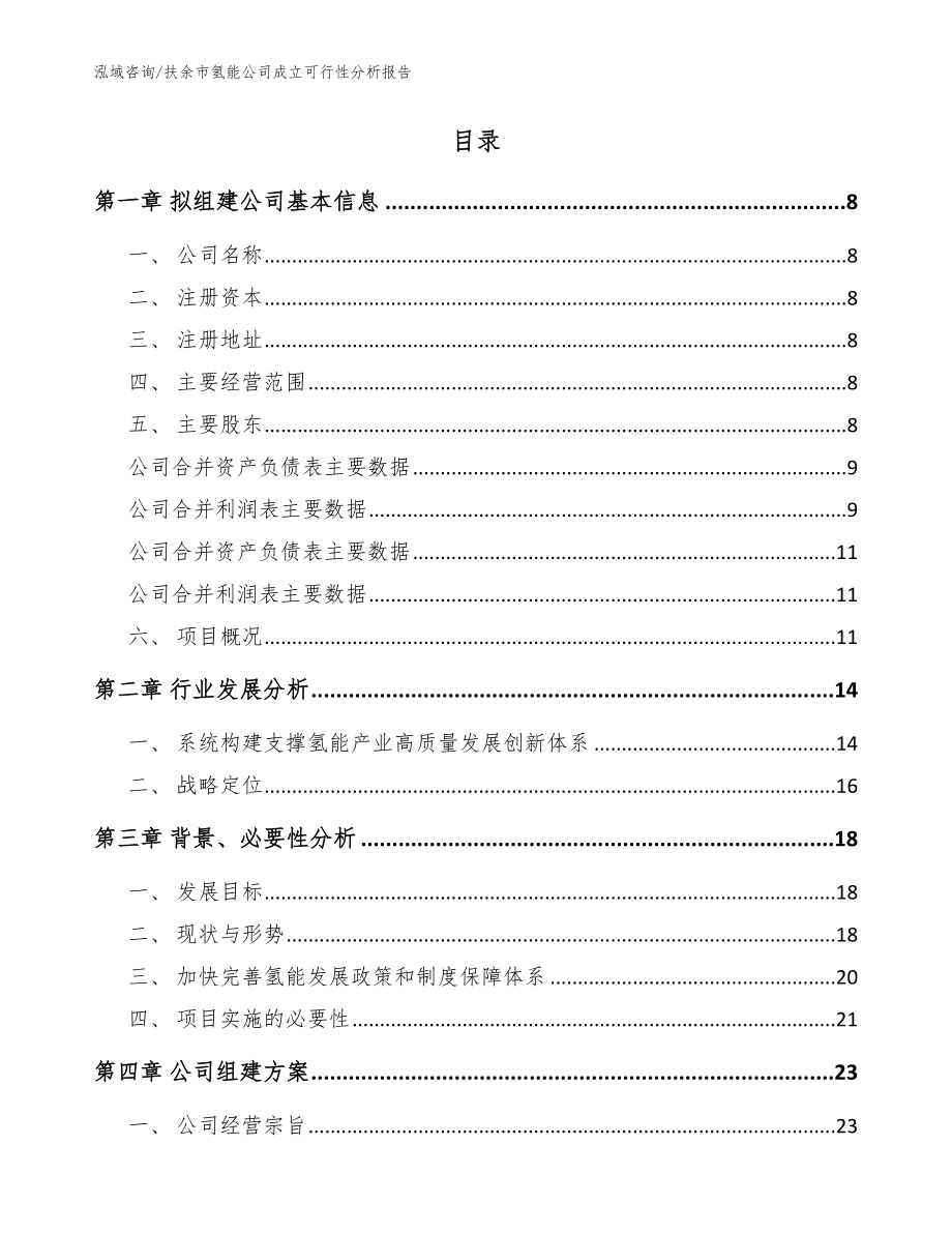 扶余市氢能公司成立可行性分析报告（模板范本）_第2页