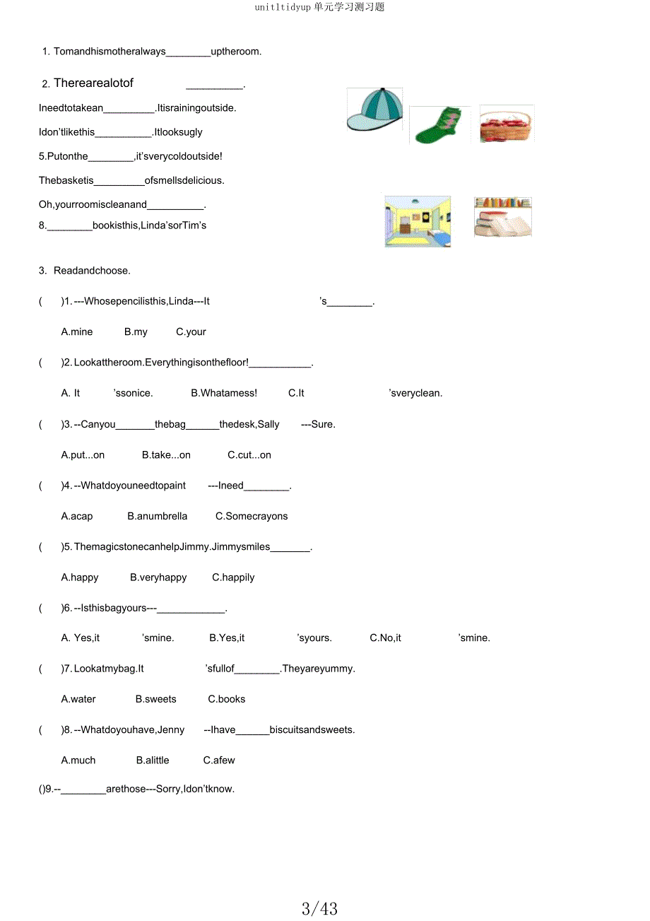 unit1tidyup单元学习测习题.docx_第3页