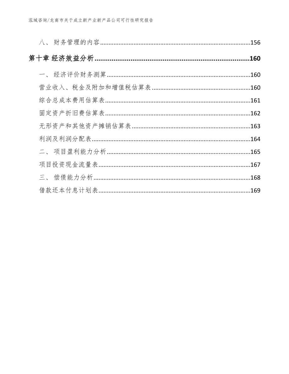 龙南市关于成立新产业新产品公司可行性研究报告_模板_第5页