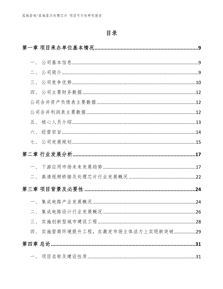 宣城显示处理芯片 项目可行性研究报告_第2页