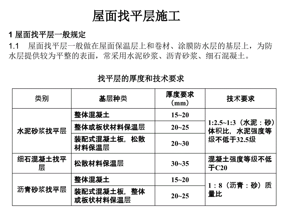 《屋面找平层施工》PPT课件.ppt_第1页