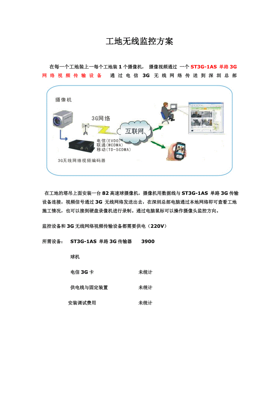 3G工地防盗无线监控方案_第1页