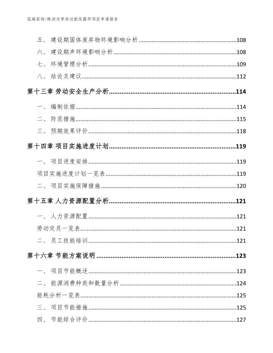 株洲光学类功能性器件项目申请报告_第5页