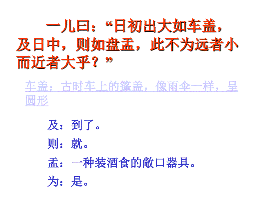 人教版六年级语文下册《两小儿辩日》课件_第4页