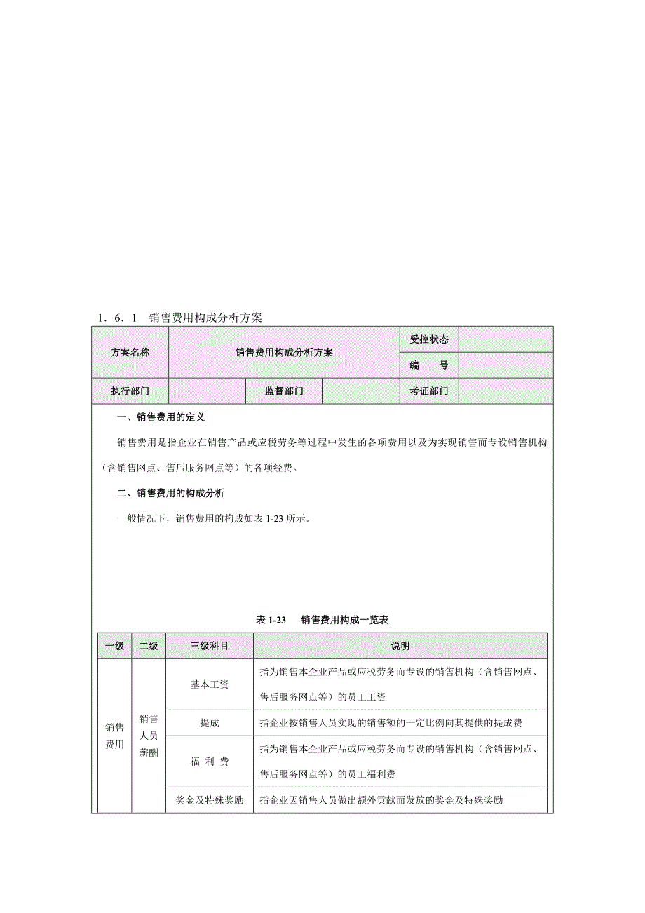 销售费用分析及预算方案.doc_第1页