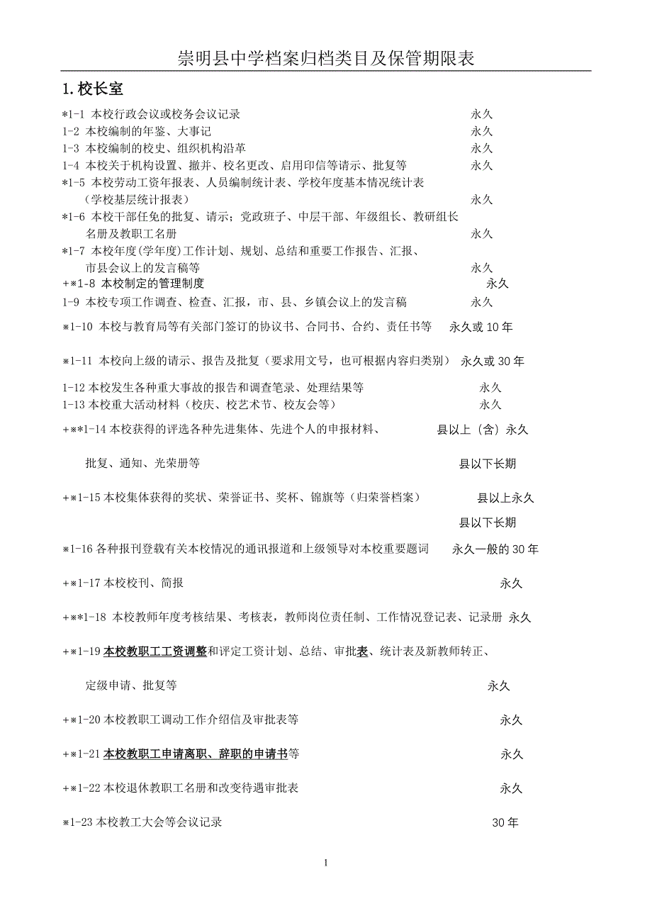 表2中学档案归档目录_第1页