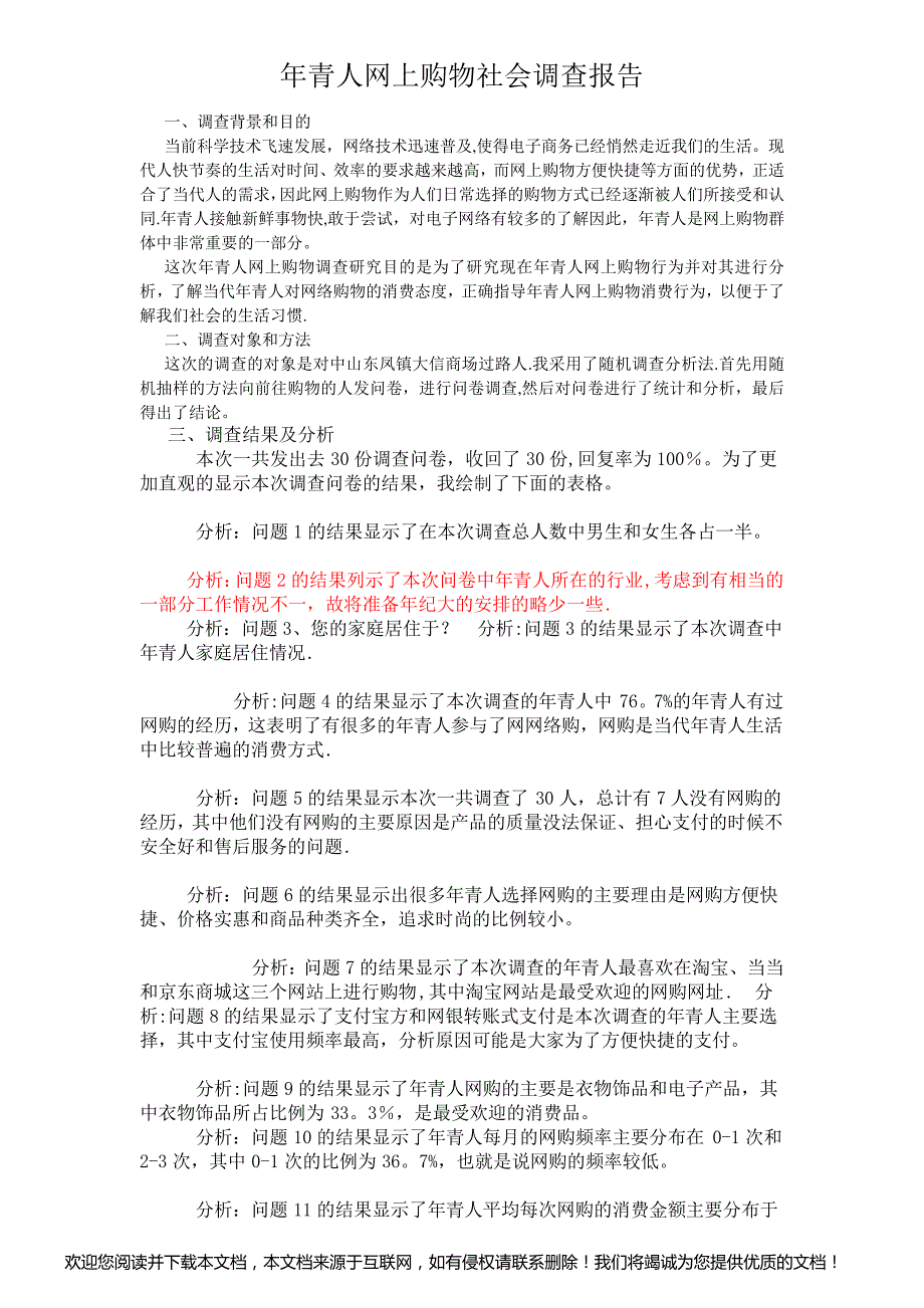 年青人网上购物社会调查报告_第1页