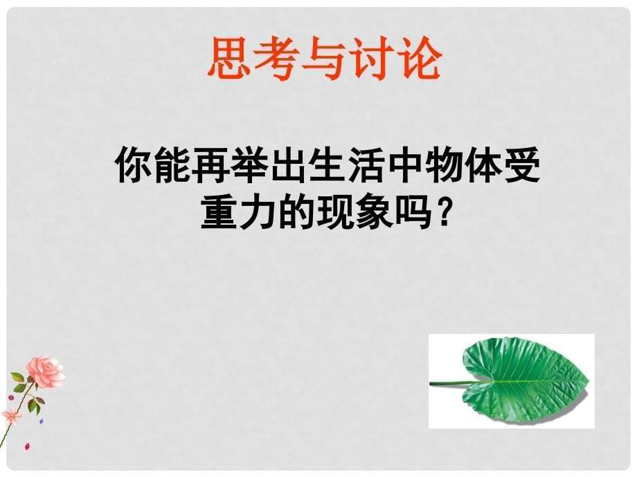 畅优新课堂八年级物理全册 6.4 来自地球的力课件 （新版）沪科版_第5页