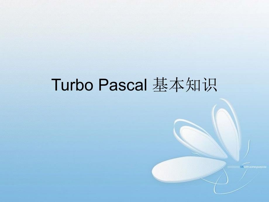 TurboPascal基本知识1_第1页