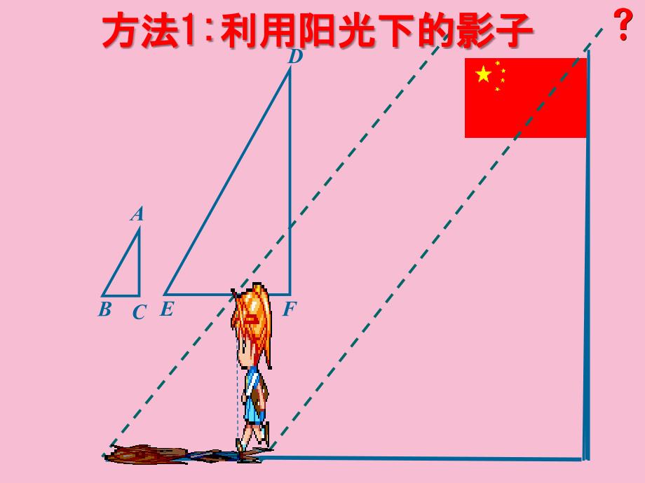 鲁教版五四制八年级数学下册第九章第七节利用相似三角形测高ppt课件_第3页