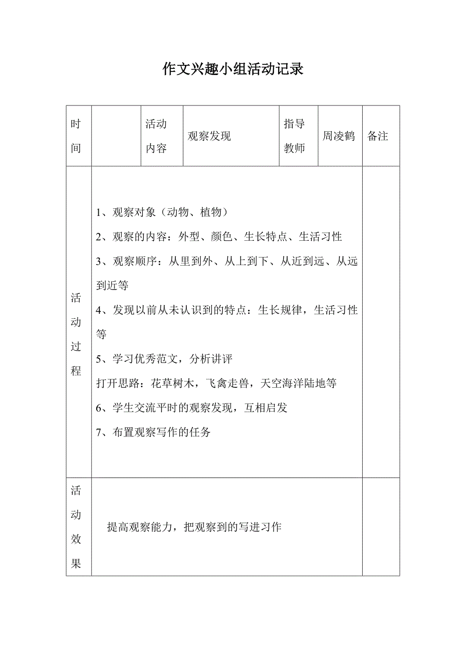 作文兴趣小组活动记录_第4页