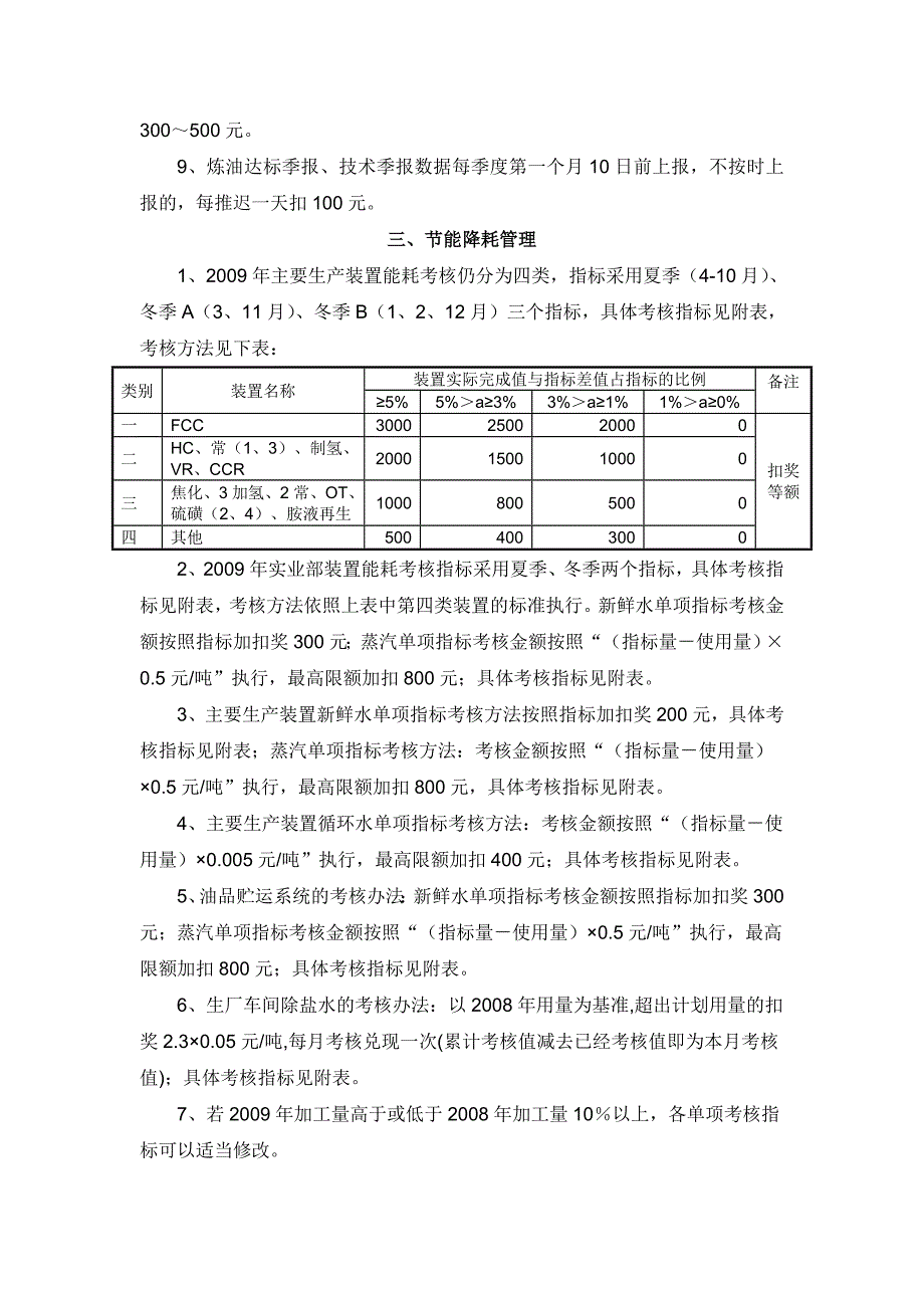 工艺管理模板－绩效管理考核细则（含指标）_第3页