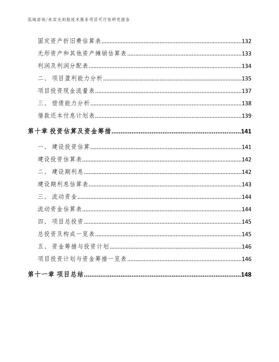 来宾光刻胶技术服务项目可行性研究报告_模板范本_第5页