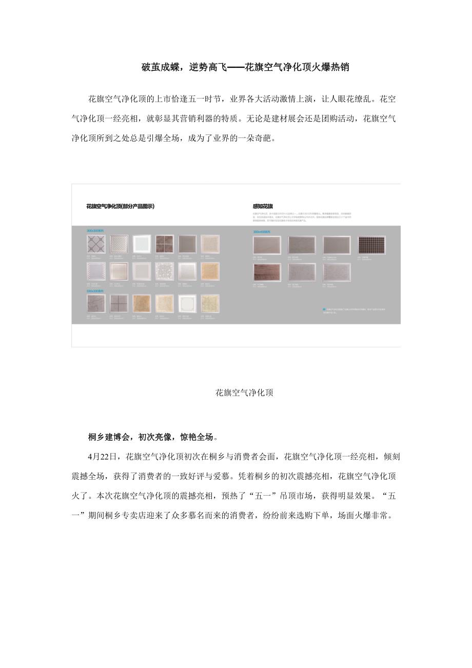 破茧成蝶逆势高飞花旗空气净化顶火爆热销_第1页
