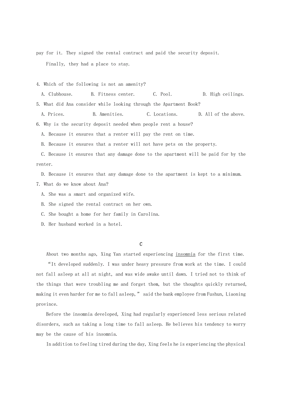 广东省潮州市2020届高三英语上学期期末教学质量检测试题_第4页