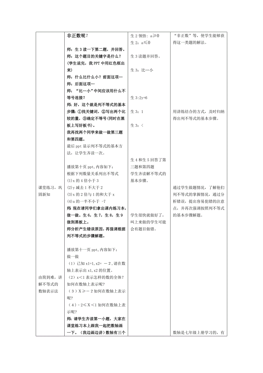 初中数学教学设计与反思——认识不等式[1]_第4页