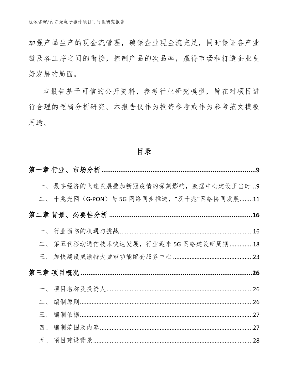 内江光电子器件项目可行性研究报告（范文）_第3页