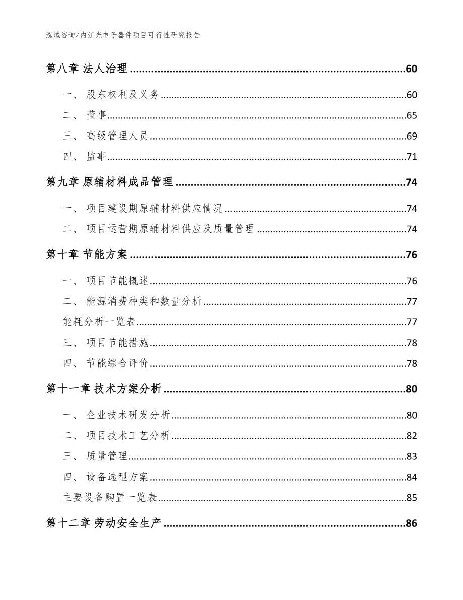 内江光电子器件项目可行性研究报告（范文）_第5页