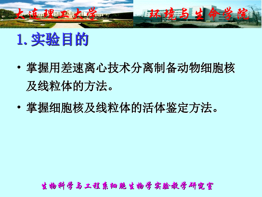 最新实验二线粒体与细胞核的制备与观察PPT文档_第1页