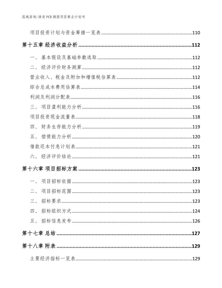 淮安PCB铜箔项目商业计划书【模板范文】_第5页