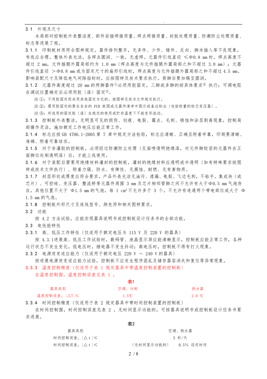 空调器电控板检验要求内容_第2页