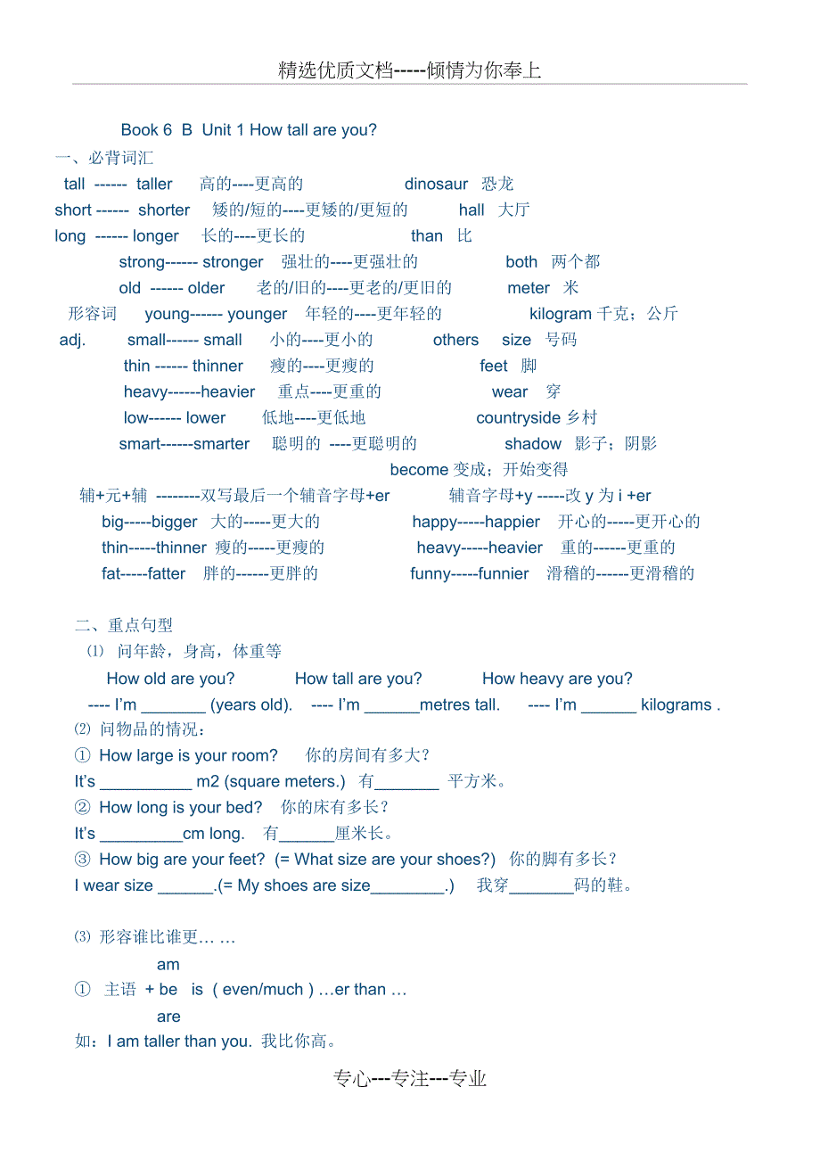 新版人教版六年级英语下册知识点总结_第1页
