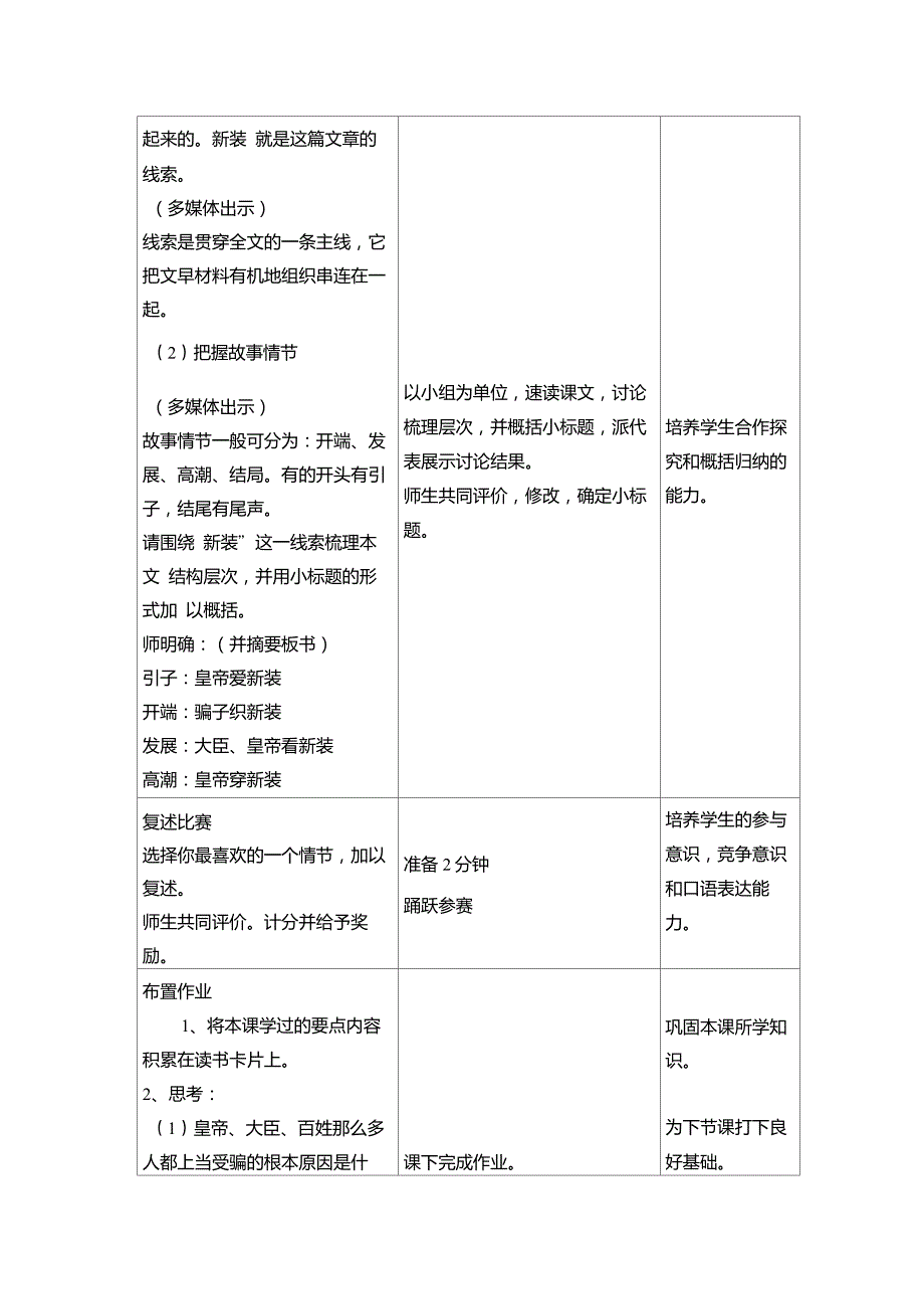 皇帝的新装优秀教学设计教案_第4页