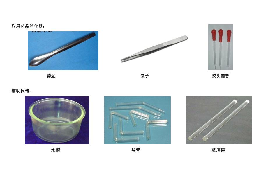 初中化学实验常用仪器(带图);_第4页