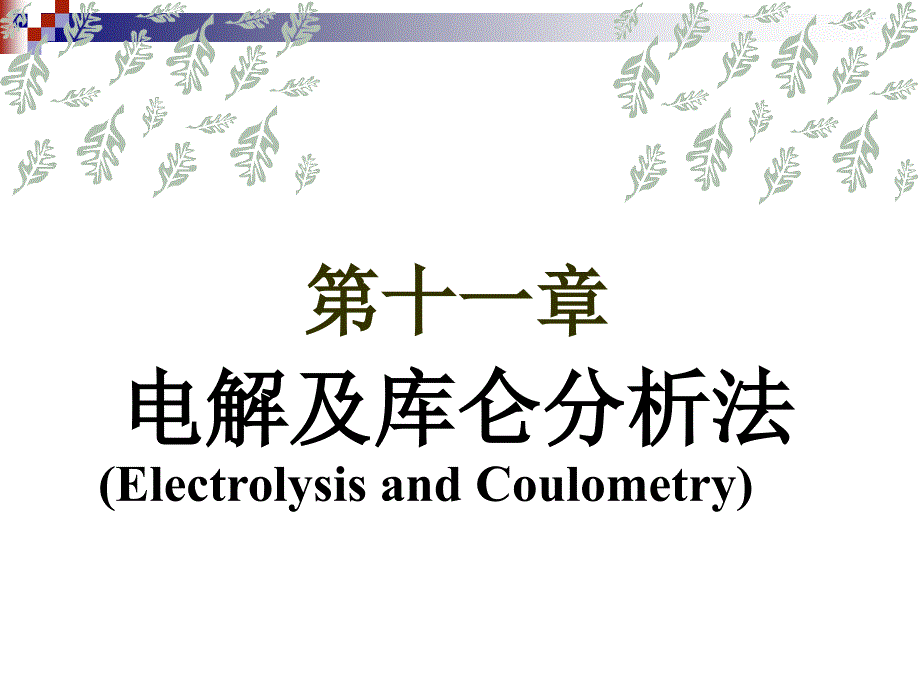 电解及库仑分析法PPT课件_第1页