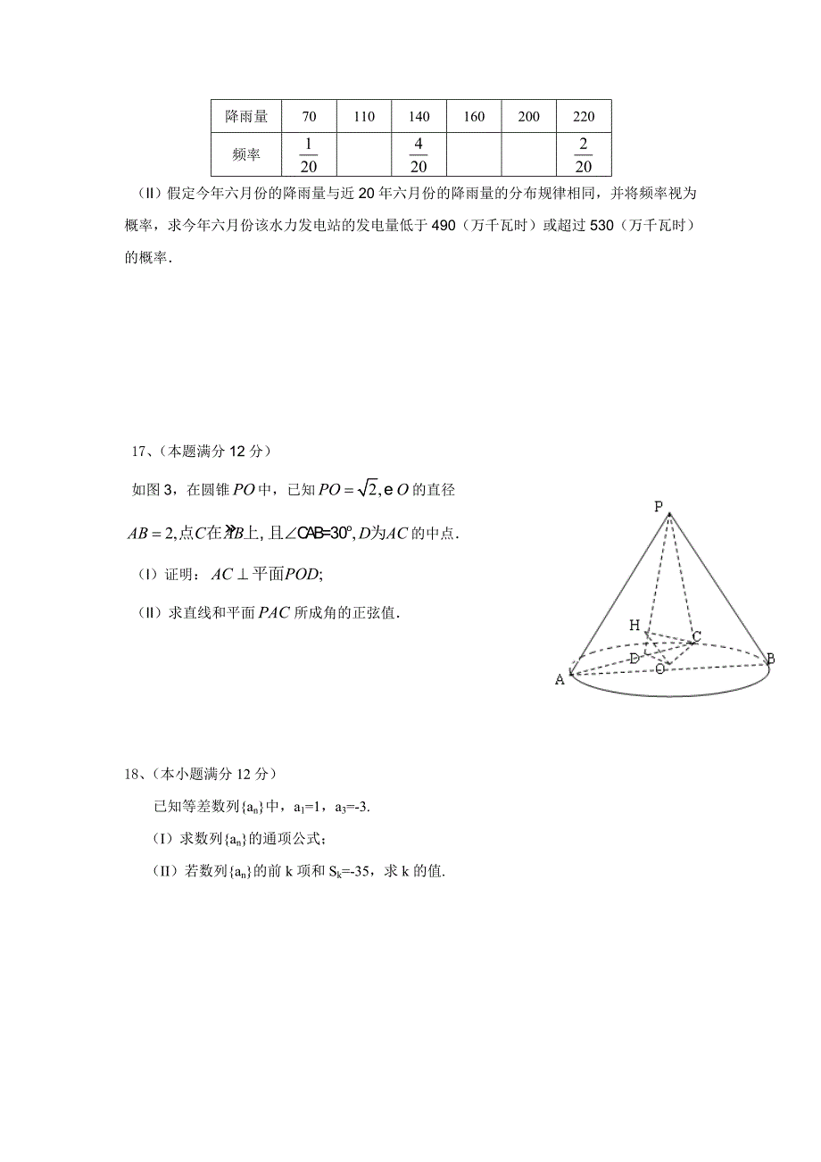 艺术生数学考试试题_第3页