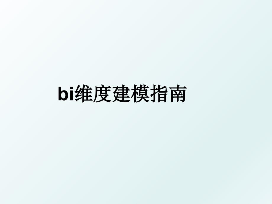 bi维度建模指南_第1页