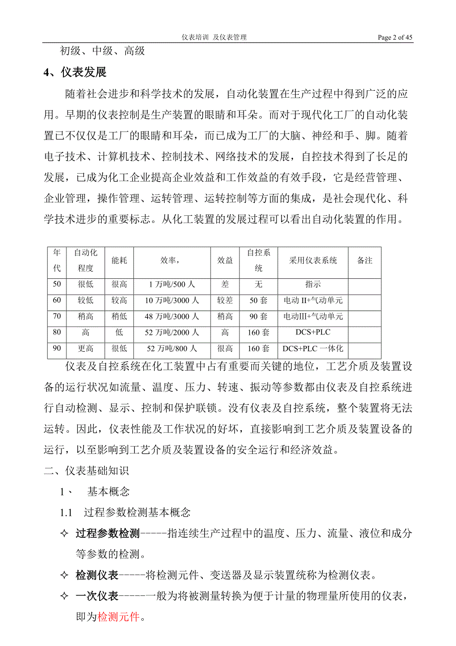 化工仪表工培训及仪表管理_第2页