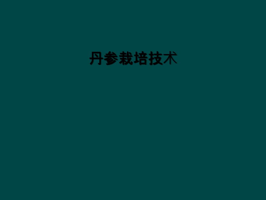 丹参栽培技术_第1页