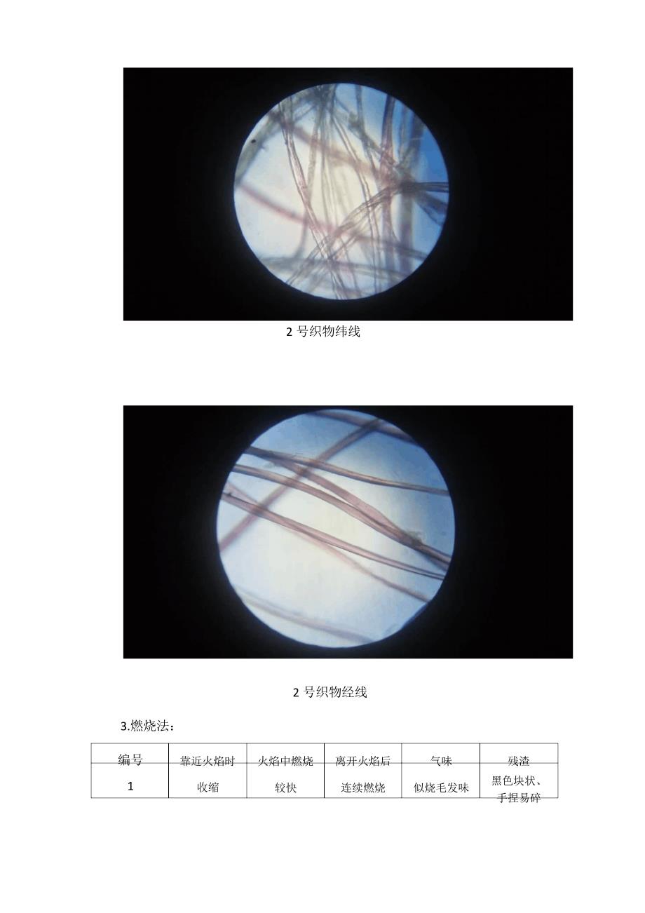 纺织纤维鉴别及成分分析实验报告_第4页