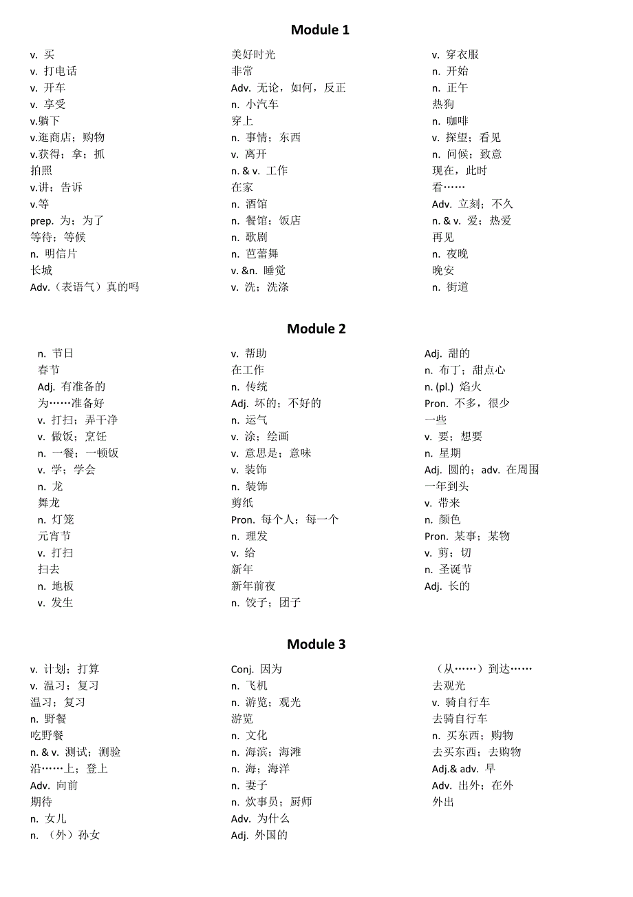 外研社英语初一下册单词_第1页