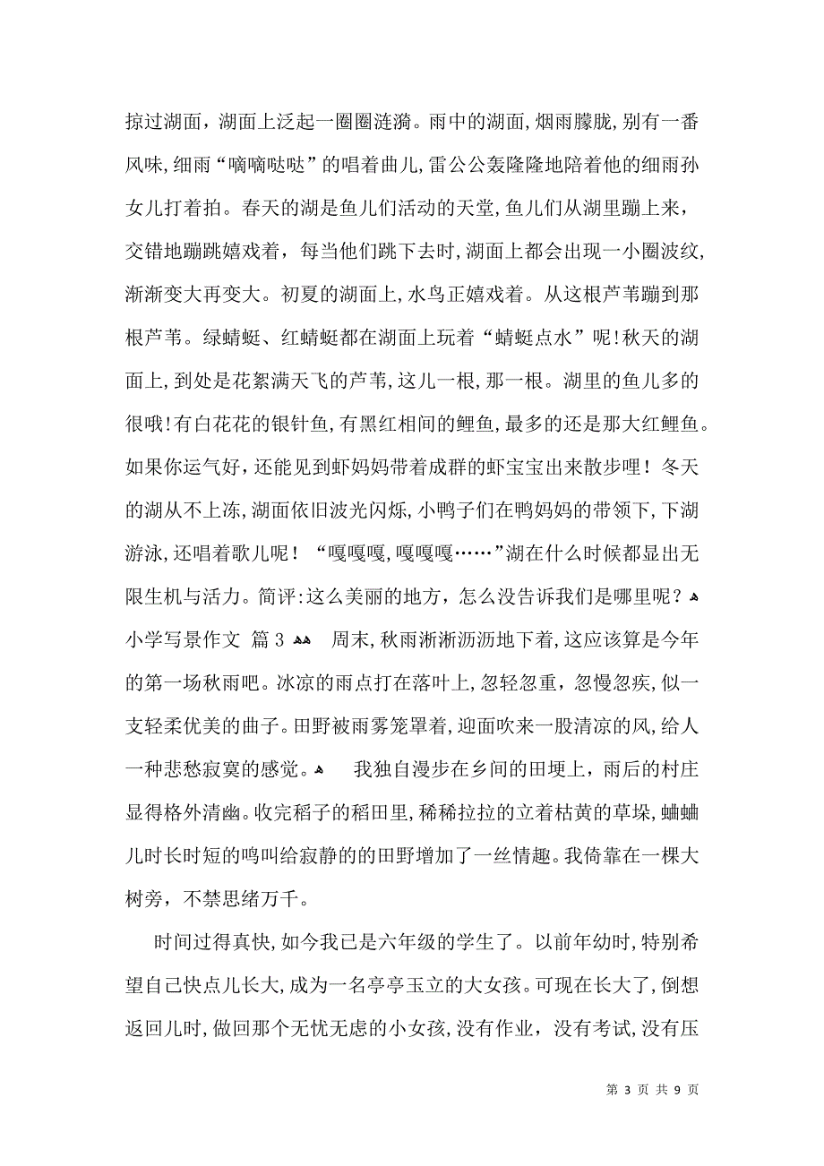 关于小学写景作文九篇_第3页