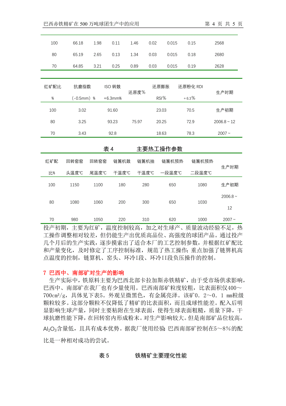 巴西赤铁精矿在500万吨球团生产中的应用.doc_第4页