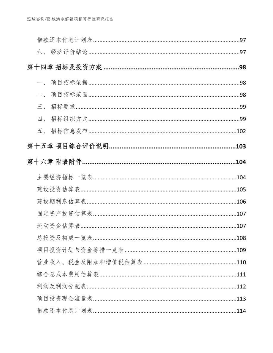 防城港电解铝项目可行性研究报告_第5页