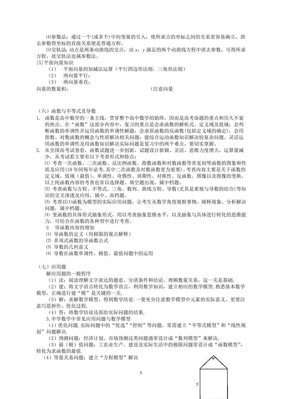 教师招考中学部分数学知识点题型方法归纳_第5页