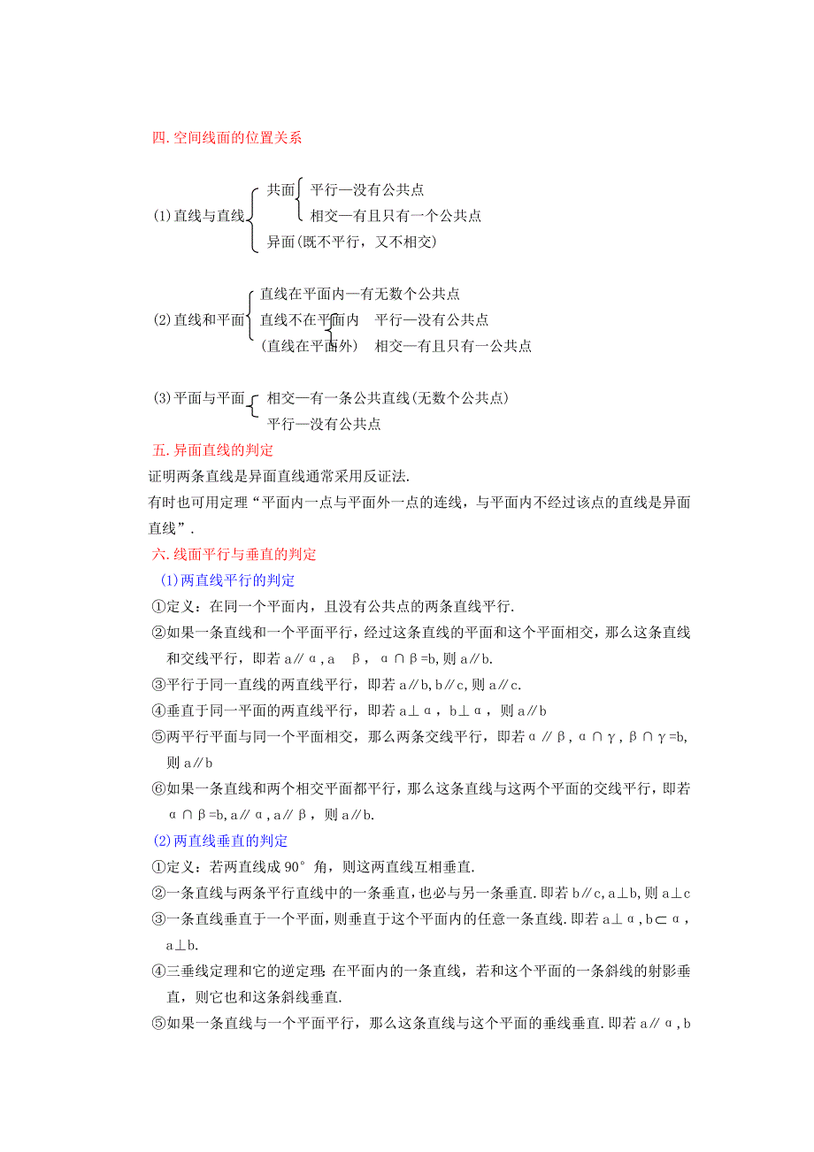 高中立体几何概念知点识_第2页