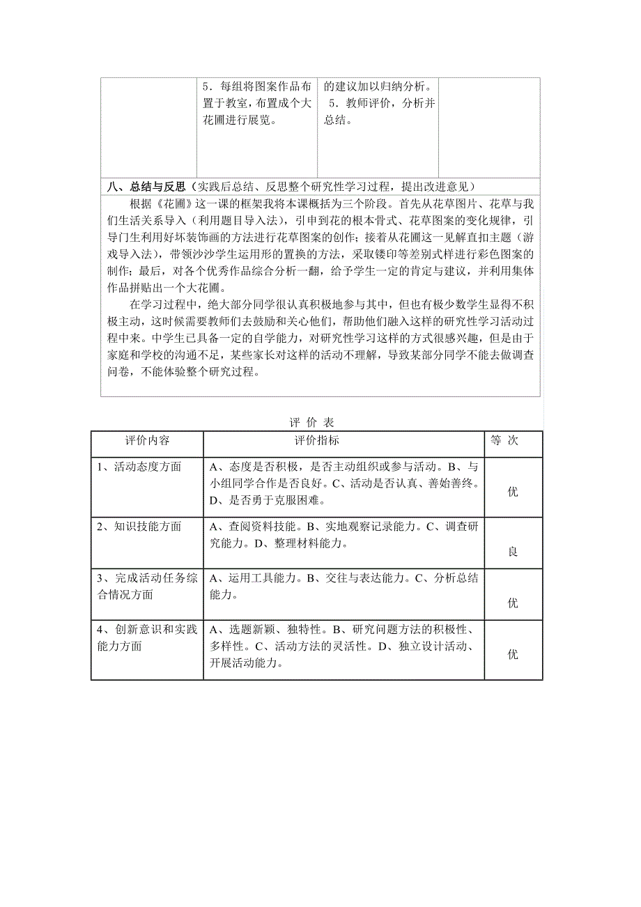 美术研究性学习设计方案_第4页