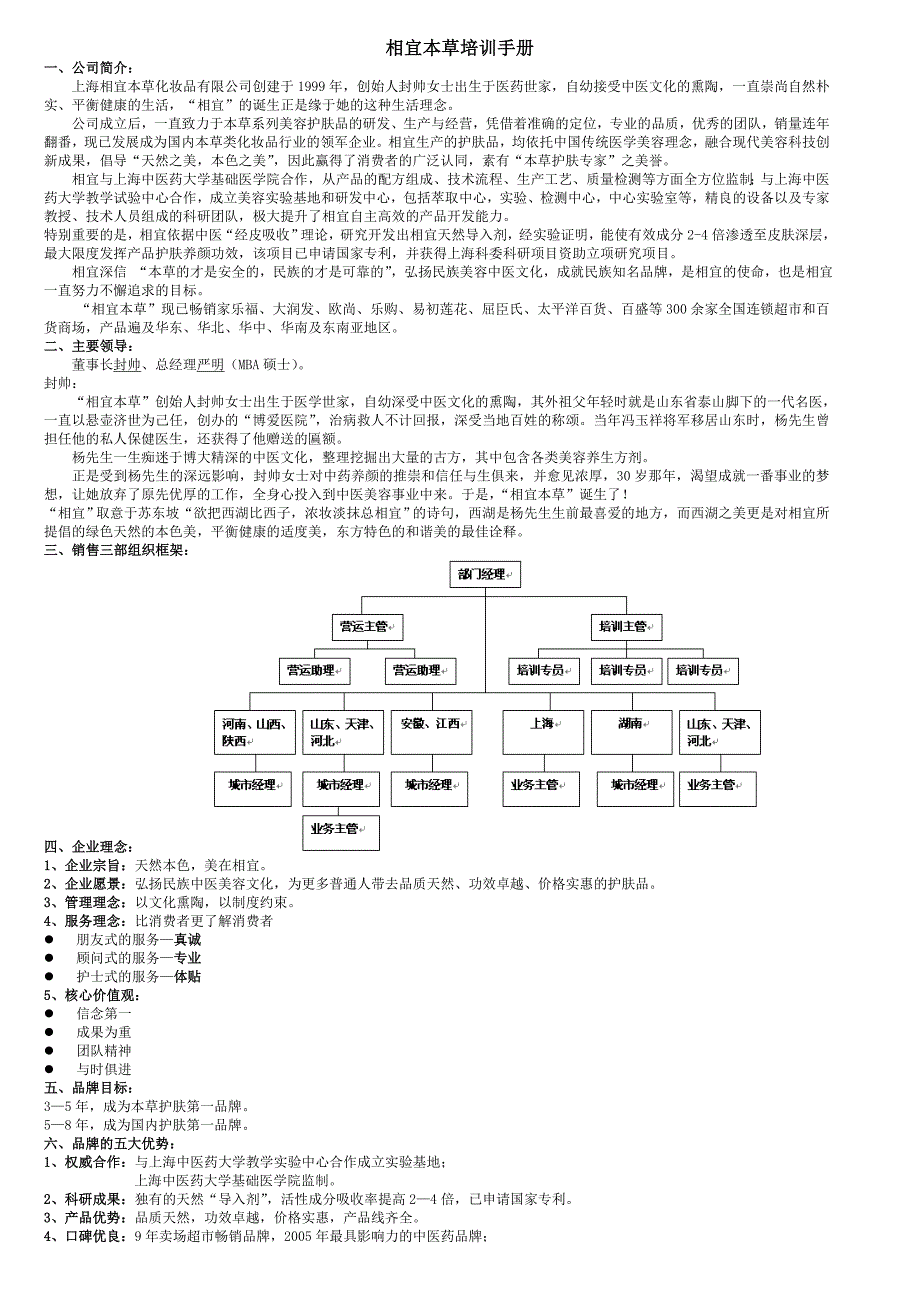 柏束名妆坊(相宜本草)培训手册.doc_第1页